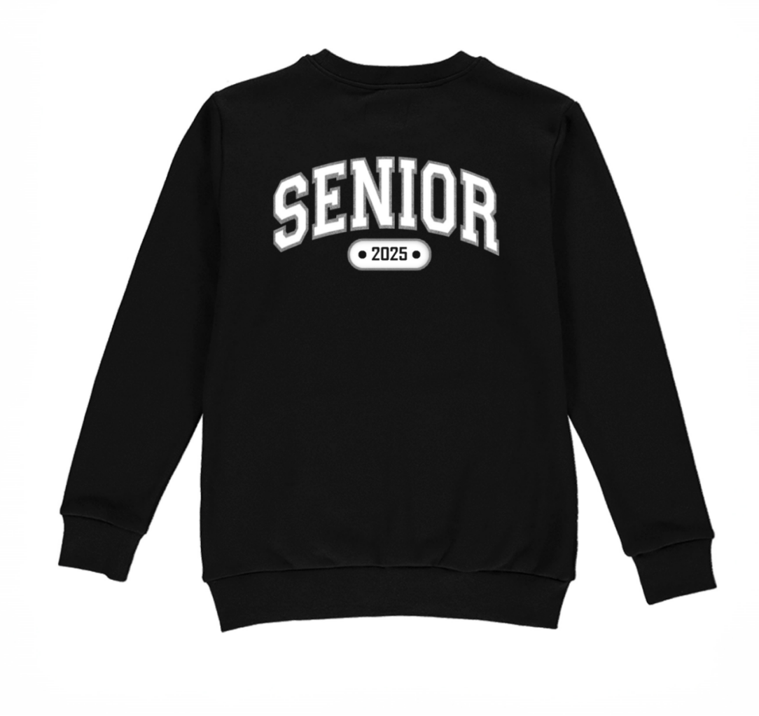 2025 Black Senior Crewneck Sweatshirt